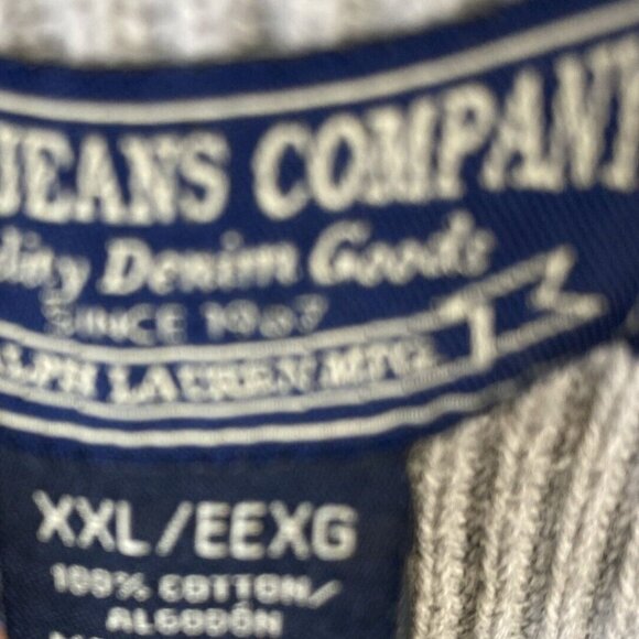 Polo Ralph‎ Lauren Sweater Men’s XXL  1/4 Zip Pullover Gray 100% Cotton RN#41381 - Picture 3 of 9